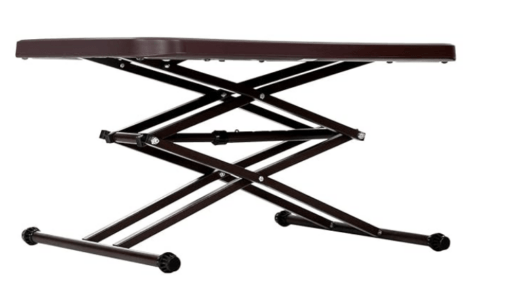 Supreme Scissor Height-Adjustable Rectangular Multi-Purpose Contemporary Plastic Folding Table (Globus Brown) - Image 2